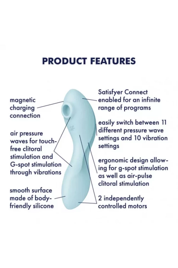 Vibratorius „Satisfyer CURVY TRINITY 5" mėlynas