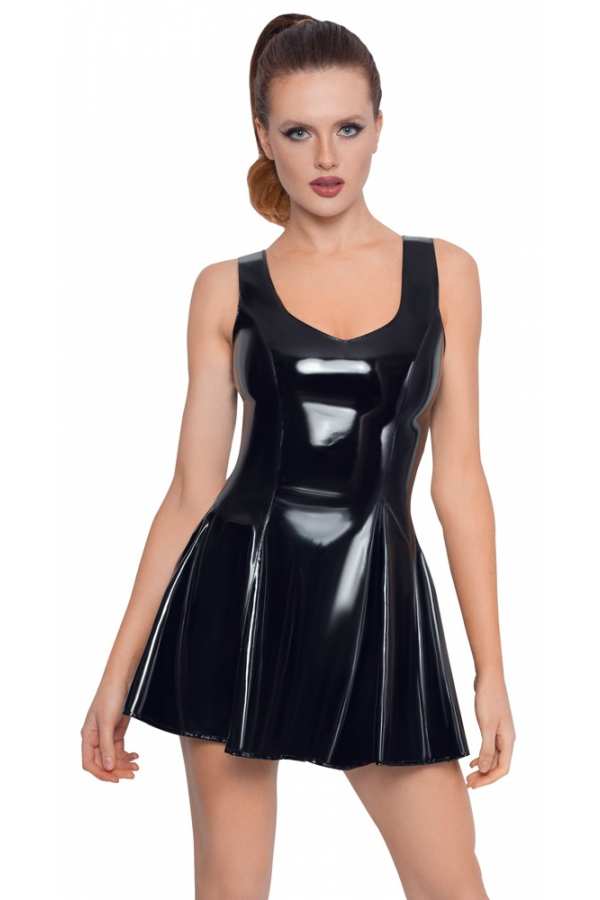 BDSM moteriška apranga – „Black Level - Vinilinė suknelė"